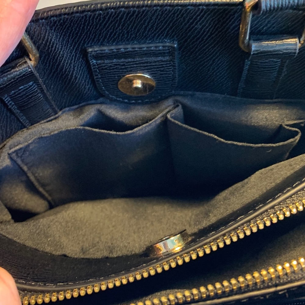 ALDO Black Structured Handbag with Top Handles & Shoulder Strap - Picture 8 of 13